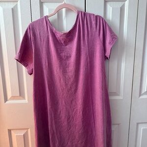 Casual Pink T-Shirt Dress Chic Soul Plus Size